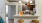 kitchen with island and bar stools